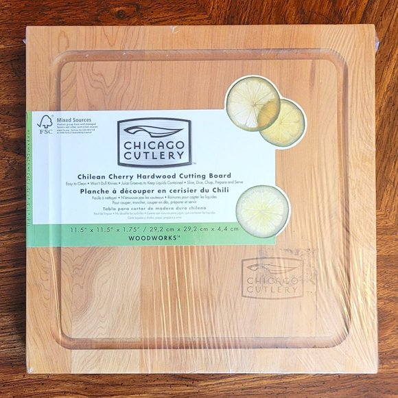 Chicago Cutlery Other - CHILEAN CUTTING BOARD - Cherry Hardwood - Chicago Cutlery Easy Clean 1.75" Thick